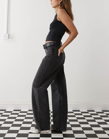 Fantasia Crystal Loose Fit Jeans